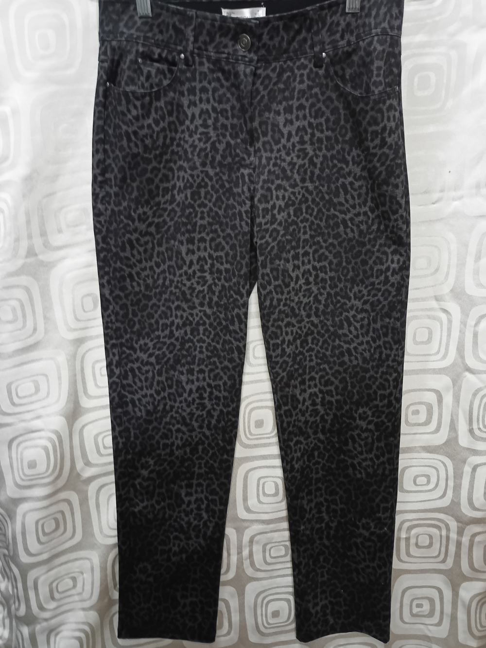 89th & Madison Black Leopard-Print Jeggings